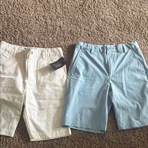 Urban Pipeline Light Blue and White Flat Front Shorts